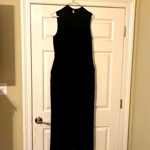 Eva Franco black jumpsuit, cut out back detail